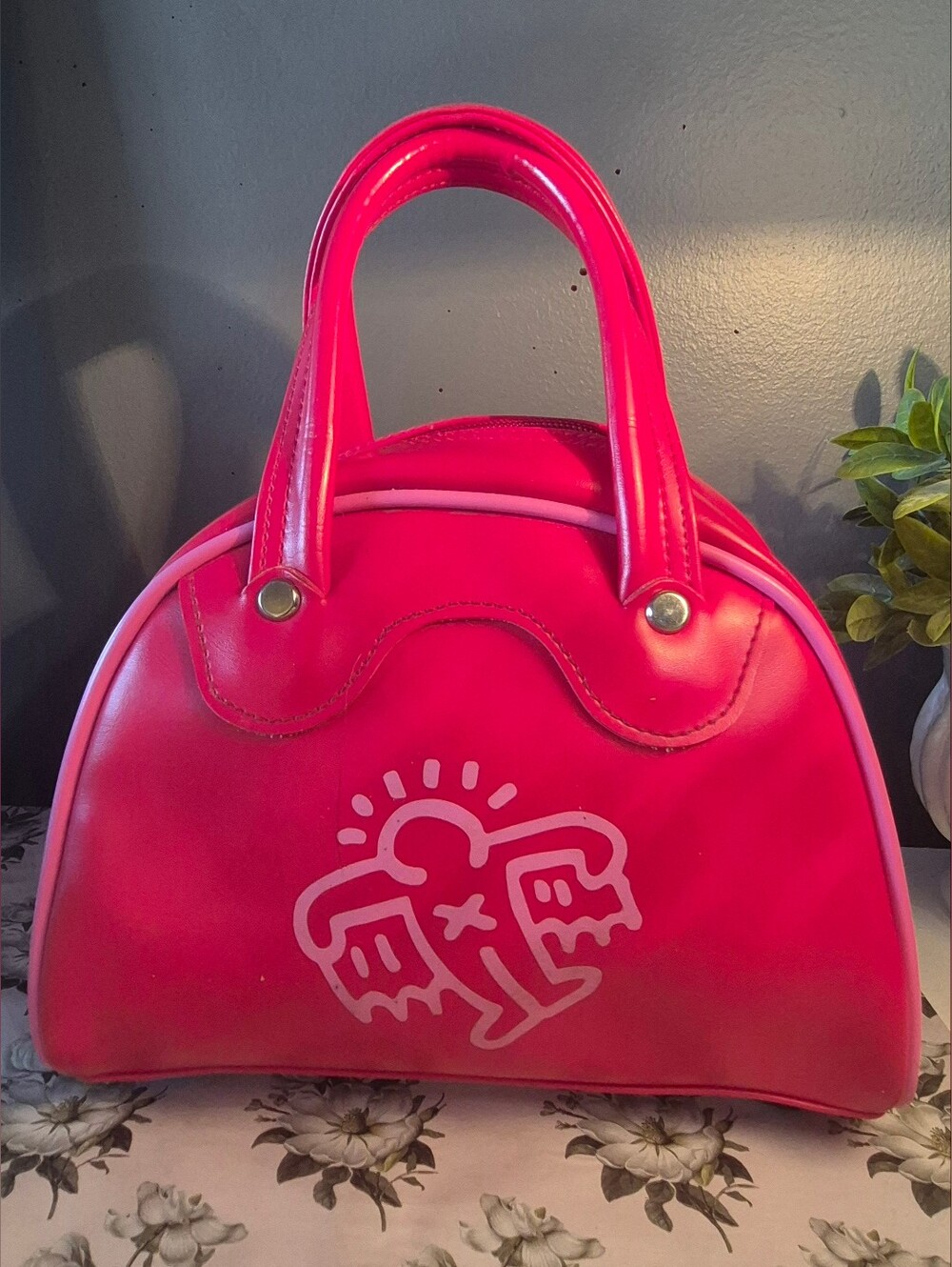 Vintage Early-2000s Keith Haring Mini Dome/Boston Bag